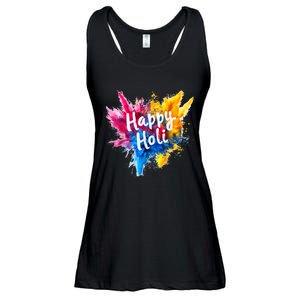 Happy Holi Color India Hindu Gifts Ladies Essential Flowy Tank