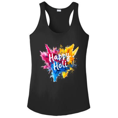 Happy Holi Color India Hindu Gifts Ladies PosiCharge Competitor Racerback Tank