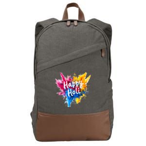 Happy Holi Color India Hindu Gifts Cotton Canvas Backpack