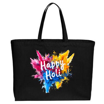 Happy Holi Color India Hindu Gifts Cotton Canvas Jumbo Tote