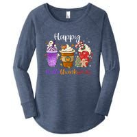 Happy Hallothanksmas Coffee Latte Halloween Thanksgiving Women's Perfect Tri Tunic Long Sleeve Shirt