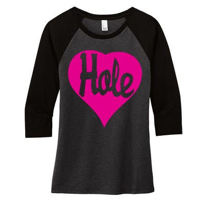 Hole Heart Courtney Love Women's Tri-Blend 3/4-Sleeve Raglan Shirt