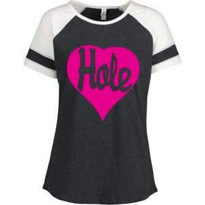 Hole Heart Courtney Love Enza Ladies Jersey Colorblock Tee