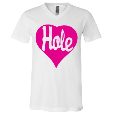 Hole Heart Courtney Love V-Neck T-Shirt