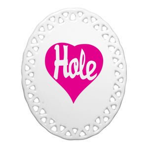 Hole Heart Courtney Love Ceramic Oval Ornament