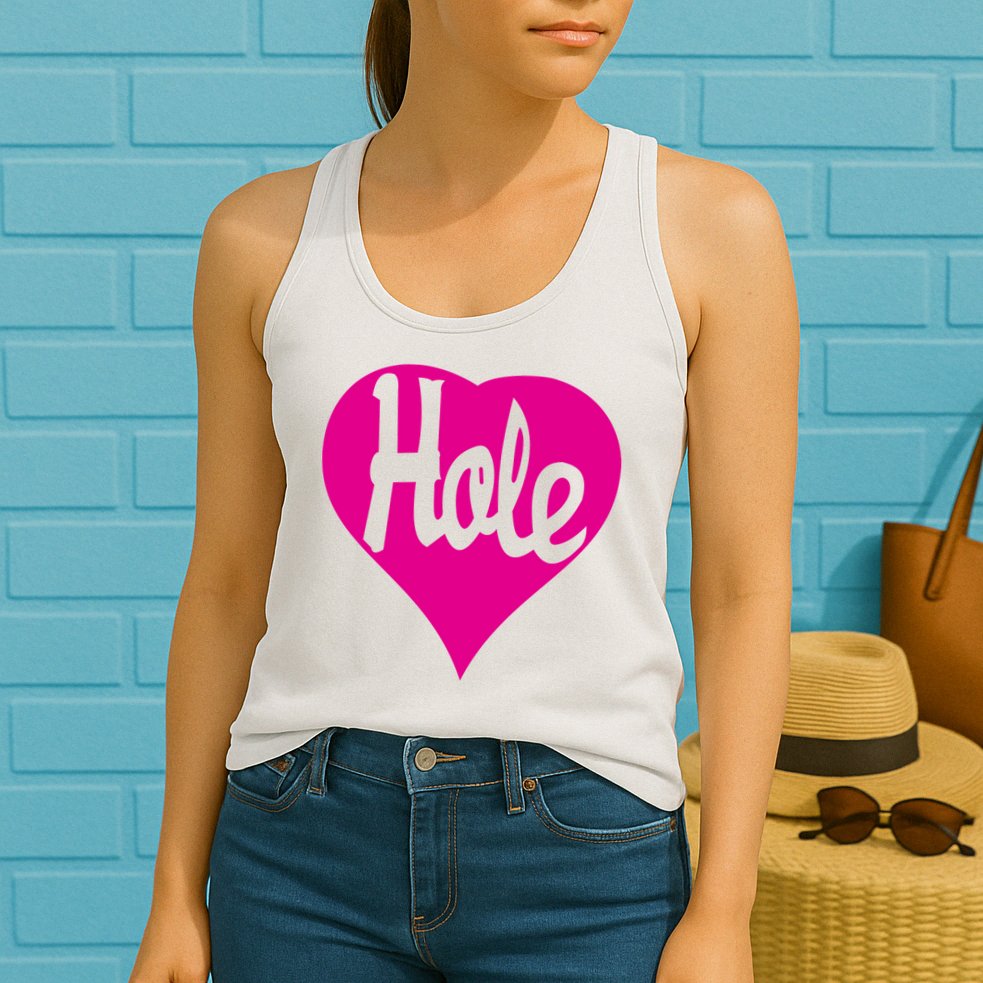 Hole Heart Courtney Love Womens Tank Top
