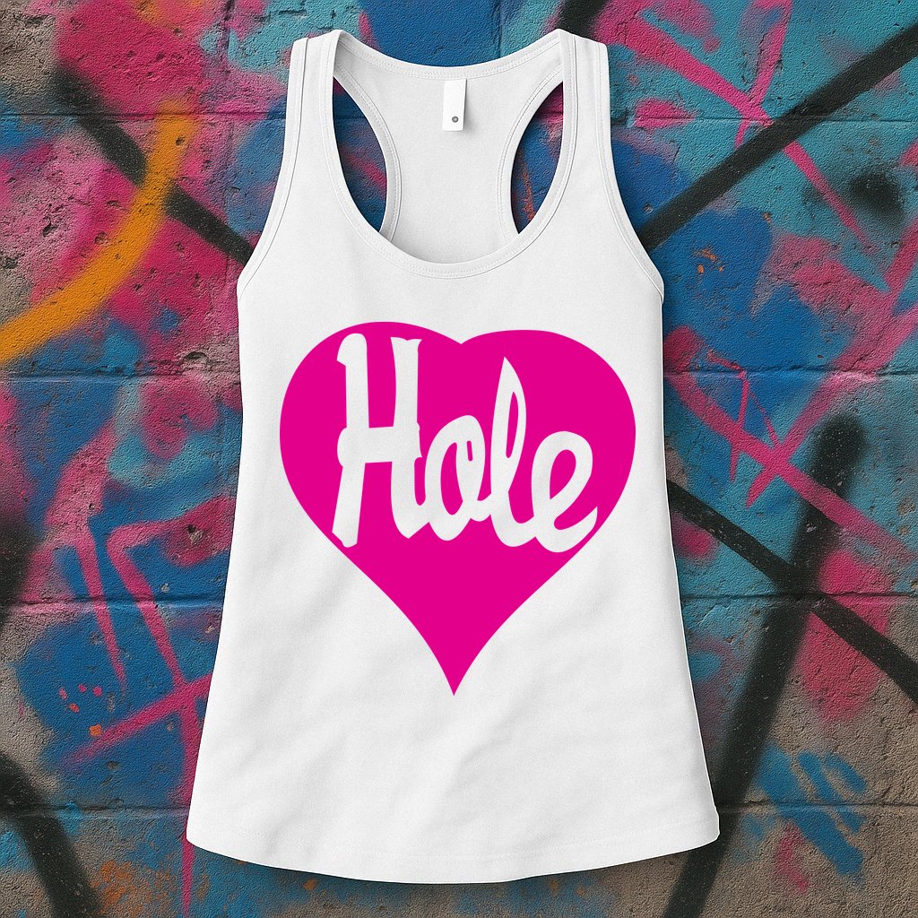 Hole Heart Courtney Love Womens Tank Top