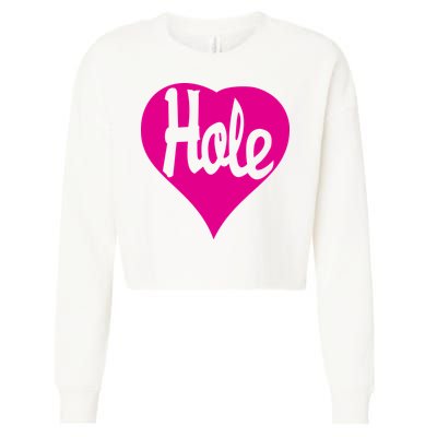 Hole Heart Courtney Love Cropped Pullover Crew