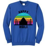 Happy Holi Colorful Colors India Dance Hindu Spring Festival Gift Tall Sweatshirt