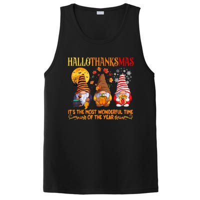 Happy Hallothanksmas Cute Gnomes Fall Halloween PosiCharge Competitor Tank