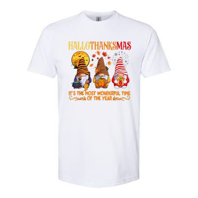 Happy Hallothanksmas Cute Gnomes Fall Halloween Softstyle CVC T-Shirt