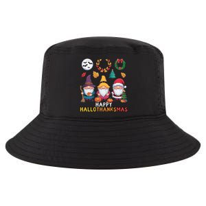 Happy Hallothanksmas Christmas Thanksgiving Gnomes Halloween Gift Cool Comfort Performance Bucket Hat