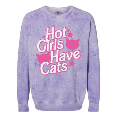 Hot Have Cats Colorblast Crewneck Sweatshirt