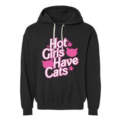 Hot Have Cats Garment-Dyed Fleece Hoodie