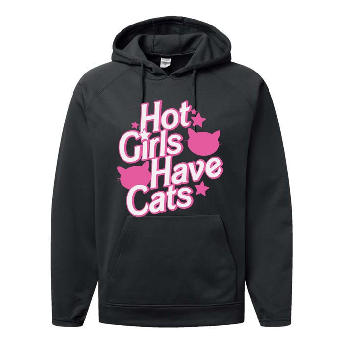 Hot Have Cats Performance Fleece Hoodie