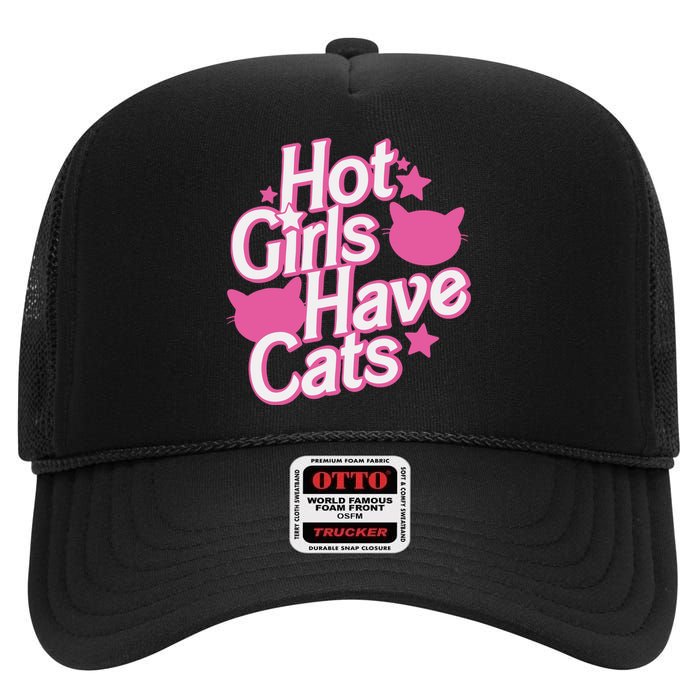 Hot Have Cats High Crown Mesh Back Trucker Hat