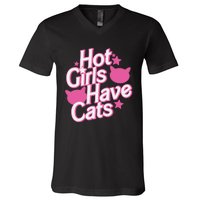 Hot Have Cats V-Neck T-Shirt