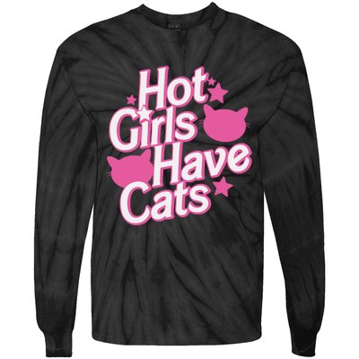 Hot Have Cats Tie-Dye Long Sleeve Shirt