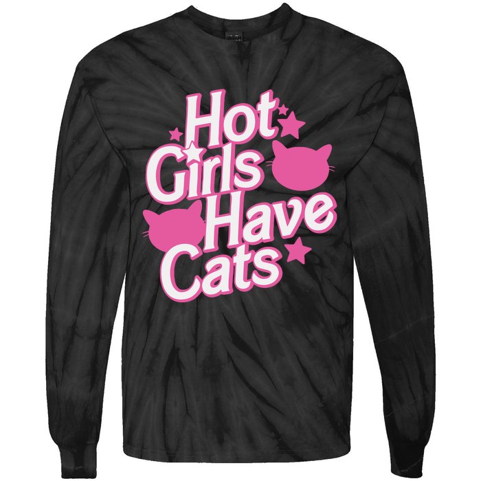 Hot Have Cats Tie-Dye Long Sleeve Shirt