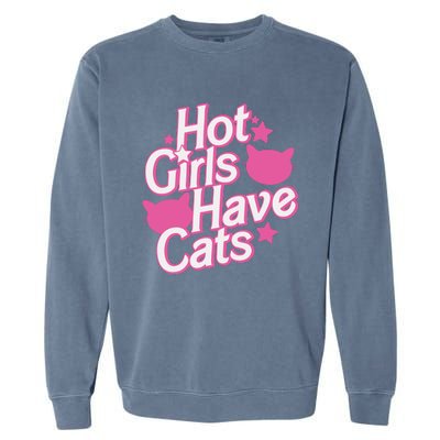 Hot Have Cats Garment-Dyed Sweatshirt