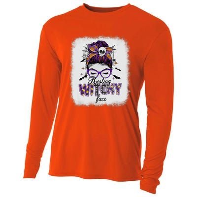 Happy Halloween Costume Resting Witch Face Funny Gift Cooling Performance Long Sleeve Crew