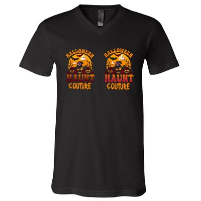 Halloween Haunt Couture Artwork V-Neck T-Shirt