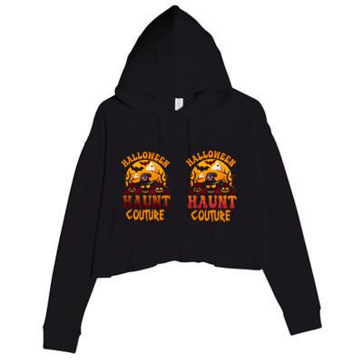 Halloween Haunt Couture Artwork Crop Fleece Hoodie