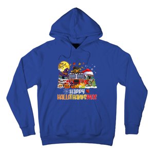 Happy Hallothanksmas Cute Fire Truck Funny Firefighter Gift Hoodie