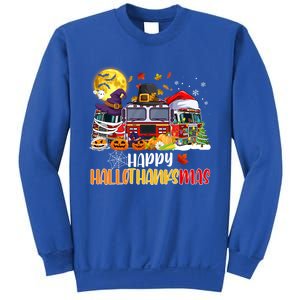 Happy Hallothanksmas Cute Fire Truck Funny Firefighter Gift Sweatshirt