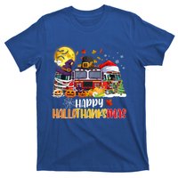 Happy Hallothanksmas Cute Fire Truck Funny Firefighter Gift T-Shirt