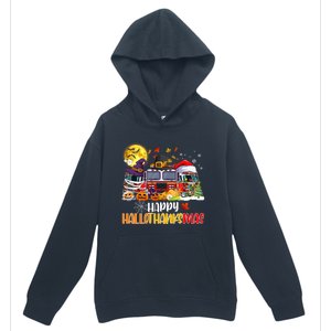 Happy Hallothanksmas Cute Fire Truck Funny Firefighter Gift Urban Pullover Hoodie