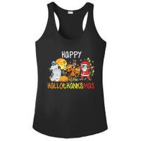 Happy Hallothanksmas Coffee Latte Halloween Thanksgiving Ladies PosiCharge Competitor Racerback Tank