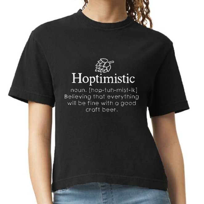 Hoptimistic Hops Craft Beer Lover Gift Homebrew Brewery Comfort Colors Boxy T-Shirt
