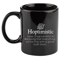 Hoptimistic Hops Craft Beer Lover Gift Homebrew Brewery 11oz C Handle Ceramic Mug