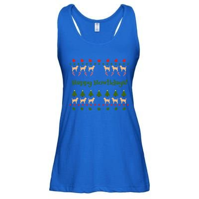 Happy Howlidays! Chihuahua Christmas Gift Ladies Essential Flowy Tank