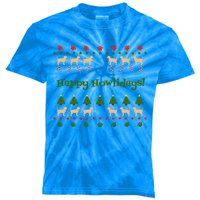 Happy Howlidays! Chihuahua Christmas Gift Kids Tie-Dye T-Shirt