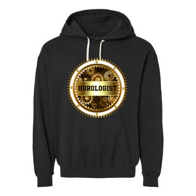 Horologist Horology Clockmaker Watchmaker Timekeeper Watch Collector Clock Lover Garment-Dyed Fleece Hoodie