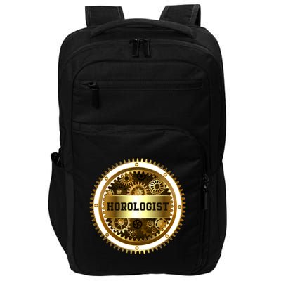 Horologist Horology Clockmaker Watchmaker Timekeeper Watch Collector Clock Lover Impact Tech Backpack