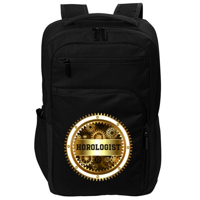 Horologist Horology Clockmaker Watchmaker Timekeeper Watch Collector Clock Lover Impact Tech Backpack