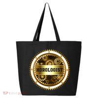 Horologist Horology Clockmaker Watchmaker Timekeeper Watch Collector Clock Lover 25L Jumbo Tote