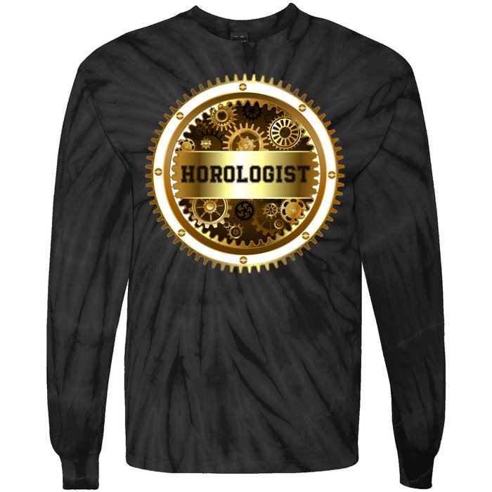 Horologist Horology Clockmaker Watchmaker Timekeeper Watch Collector Clock Lover Tie-Dye Long Sleeve Shirt