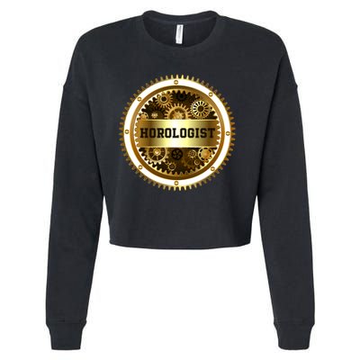 Horologist Horology Clockmaker Watchmaker Timekeeper Watch Collector Clock Lover Cropped Pullover Crew