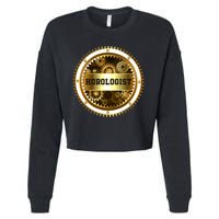 Horologist Horology Clockmaker Watchmaker Timekeeper Watch Collector Clock Lover Cropped Pullover Crew