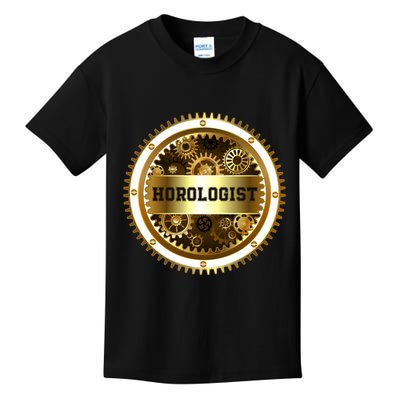 Horologist Horology Clockmaker Watchmaker Timekeeper Watch Collector Clock Lover Kids T-Shirt