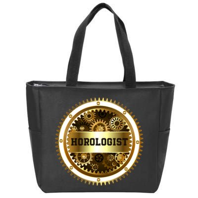 Horologist Horology Clockmaker Watchmaker Timekeeper Watch Collector Clock Lover Zip Tote Bag