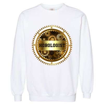 Horologist Horology Clockmaker Watchmaker Timekeeper Watch Collector Clock Lover Garment-Dyed Sweatshirt