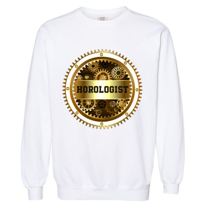 Horologist Horology Clockmaker Watchmaker Timekeeper Watch Collector Clock Lover Garment-Dyed Sweatshirt
