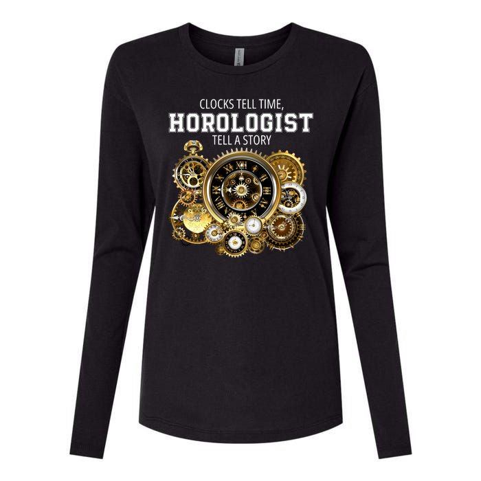 Horologist Horology Clockmaker Watchmaker Clock Lover Timekeeper Watch Collector Womens Cotton Relaxed Long Sleeve T-Shirt