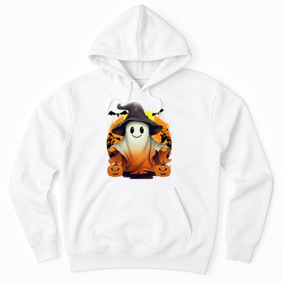 HAPPY HALLOWEEN Cute Halloween Ghost Bat & Halloween Pumpkin Hoodie