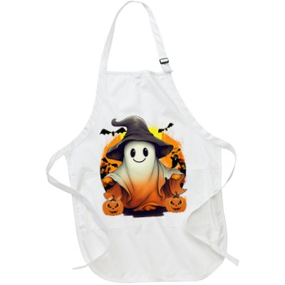 HAPPY HALLOWEEN Cute Halloween Ghost Bat & Halloween Pumpkin Apron